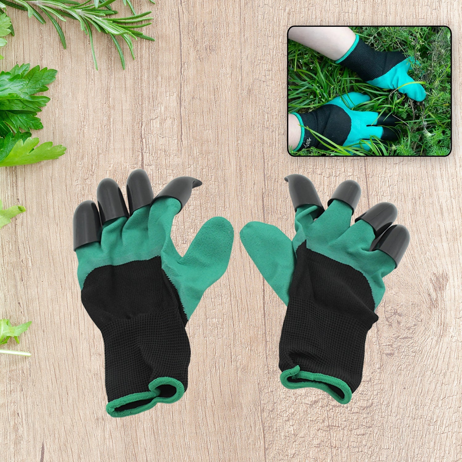 0719 Heavy Duty Garden Farming Gloves- ABC Plastic Washable With Hand Fingertips & ABS Claws For Digging & Planting, Gardening Tool for Home Pots Agriculture Industrial Farming work Men & Women (1 Pair) 0719 Heavy Duty Garden Farming Gloves- ABC Plastic Washable With Hand Fingertips & ABS Claws For Digging & Planting, Gardening Tool for Home Pots Agriculture Industrial Farming work Men & Women (1 Pair)